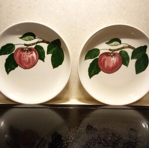Metlox Poppytrail California Apple Set Of 2 Saucers